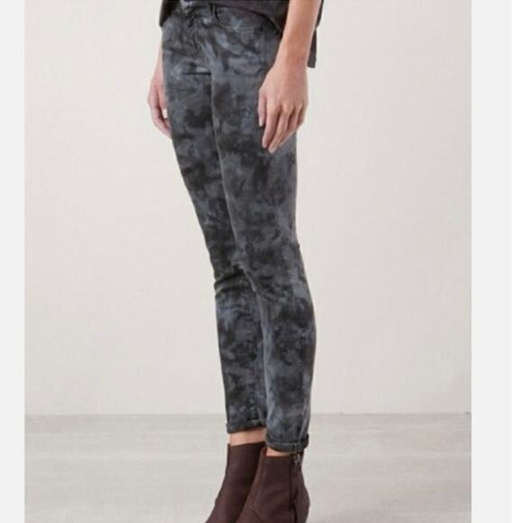 Mother Women The Looker Spontaneous Combustion Skinny Jeans Size 28 Tie Dye Gray - Picture 12 of 12